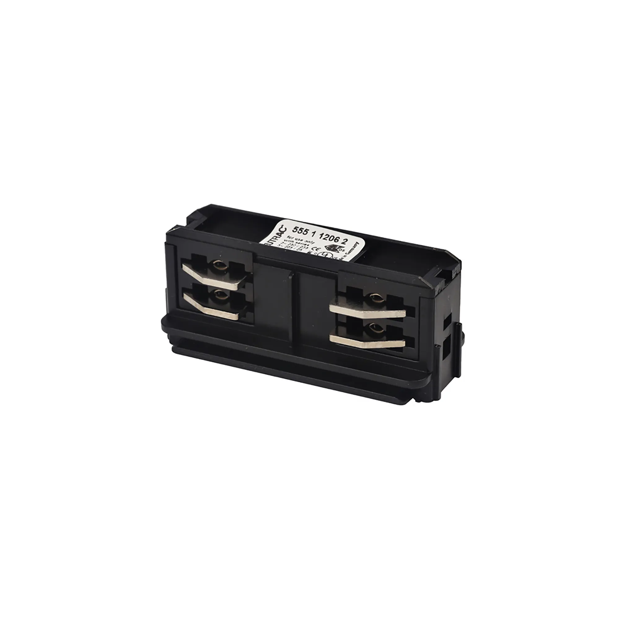 Electrical Straight Coupler 3 Circuit Surface Mounted Track 555 1 1206 2  Eutrac 3 Circuit Surface-Black